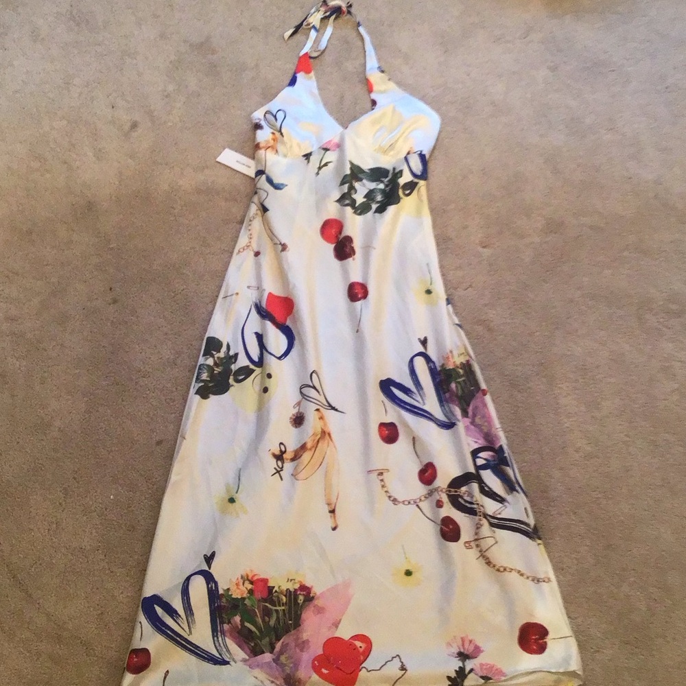 NWT Urban Outfitters Everleigh Halter MIDI Dress - Picture 6 of 13